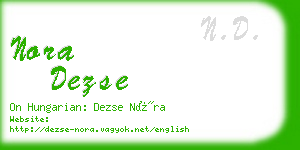 nora dezse business card